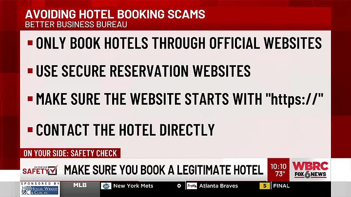 Make sure you book a legitimate hotel