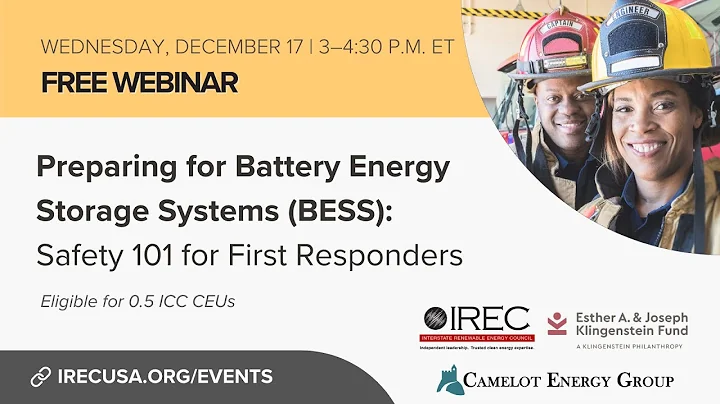 Preparing for Battery Energy Storage Systems (BESS): Safety 101 for First Responders