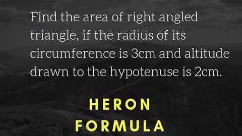 In a right angled triangle, if the radius of its circumference is 3 cm and altitude drawn to the hy