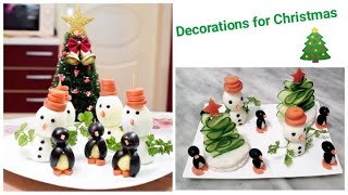 أفكار لسفرة رأس السنه Food Decorations for Christmas