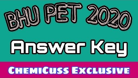 Answer Key BHU PET 2020 with Explanation|| Part-2 || Q1-12