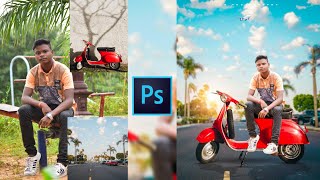 Photoshop Bike🏍️,Scooty 🛵Photo Editing With Soft Light Effect Tutorial ▶️💻 screenshot 5
