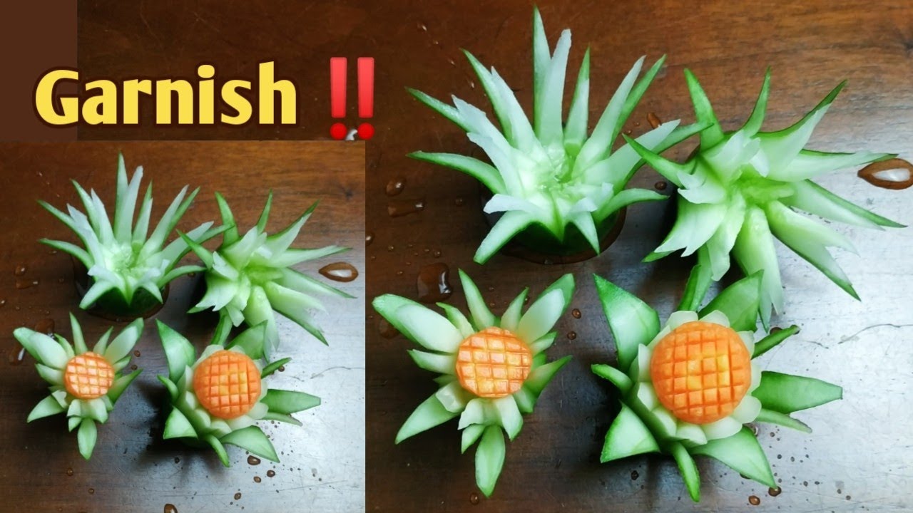 GARNISH BUNGA TIMUN‼️HIASAN TUMPENG//CUCUMBER FLOWER GARNISH - YouTube