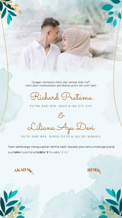 (KODE TMS-08) UNDANGAN DIGITAL PERNIKAHAN VIDEO PREMIUM DENGAN DESIGN ELEGAN & MODERN
