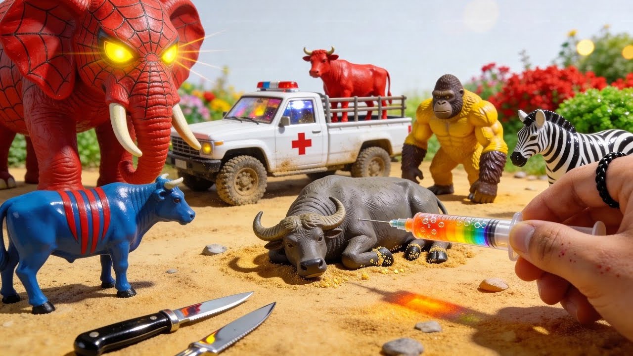 AMAZING Toy Animals Walking 🐄🐘 | Cow & Elephant | WADIDAU‼️