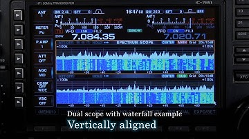 Icom IC-7851 Band Scope - Dual Band Vertical Display