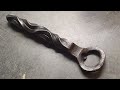Blacksmithing - Forging a twisted bottle opener