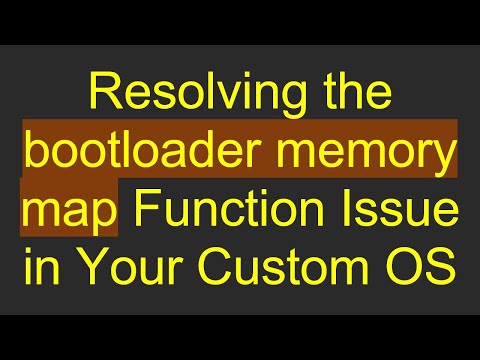 Resolving the bootloader