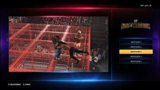 WWE 2K23 FULL MATCH TRIPLE TREAT ROMAN REIGNS VS HULK HOGAN VS BROCK LESNAR HELL IN A CELL