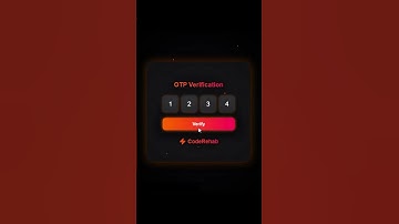 ⚡ Modern OTP Verification Page | CodeRehab | HTML CSS JS Animation | Web Design Tutorial 🔥