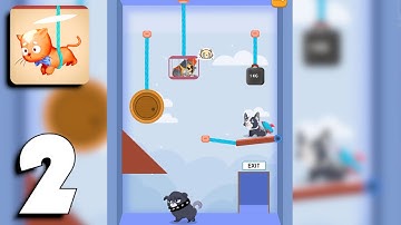 Rescue Kitten - Rope Puzzle - Gameplay Part 2 Levels 51-100 (Android,iOS)