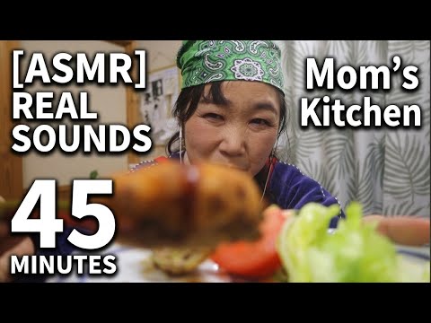 【ASMR】お母さんの手作りメンチカツ👩‍🍳具作りから揚げ音、食べる音まで- Mom's Homemade Menchi Katsu ASMR | Cooking & Eating Sounds