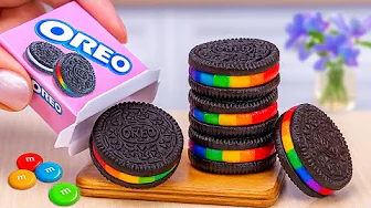 Mini Rainbow OREO Cake 🌈 How To Make Tasty Miniature OREO Chocolate Cake