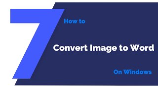 how to convert a pdf image to word on windows | pdfelement 7