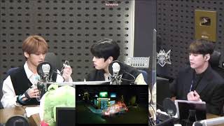 LeeKnow Seungmin and Minhyuk listening to Stray Kids 'Christmas Evel' on Bekira 120621