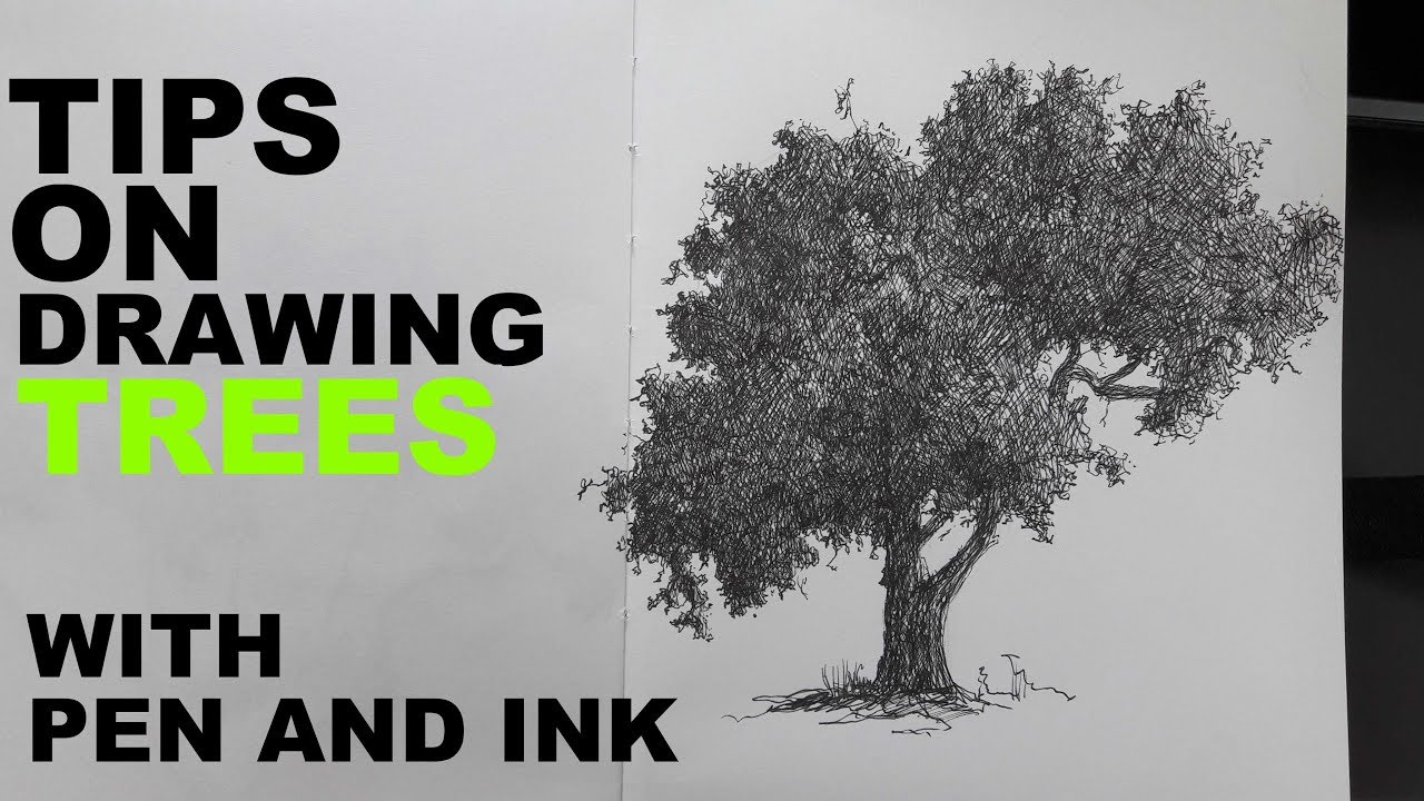 How to Draw Realistic Trees with Ink Pens: Observation, Shading