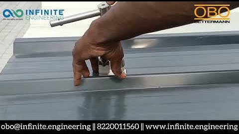 How to install the OBO Bettermann 159 VA-V  ELPS on Metal Roof