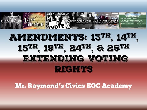 Video: Care amendamente se referă la drepturile de vot?