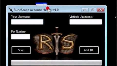 RuneScape Account Hacker No viruses  works in 2011