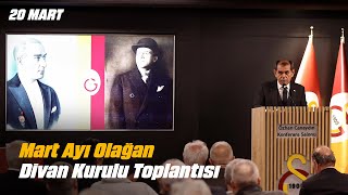 🔴 Galatasaray Spor Kulübü Divan Kurulu Mart Ayı Olağan Toplantısı