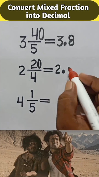 convert mixed fraction into decimal math tricks #shorts #trendingshorts #mathtricks