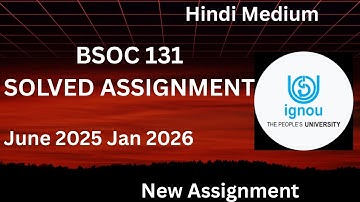 Bsoc 131 solved assignment 2025-26 in Hindi