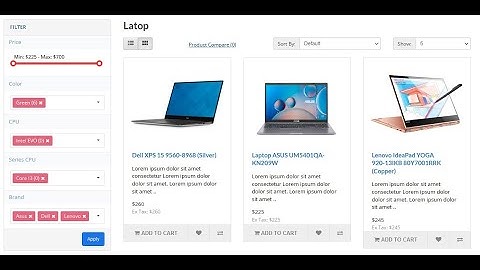 Filter Range Module For Opencart Free