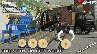 Making FIREWOOD with FIREWOOD PROCESSOR | Forestry on ERLENGRAT | Farming Simulator 22 | Episode 46