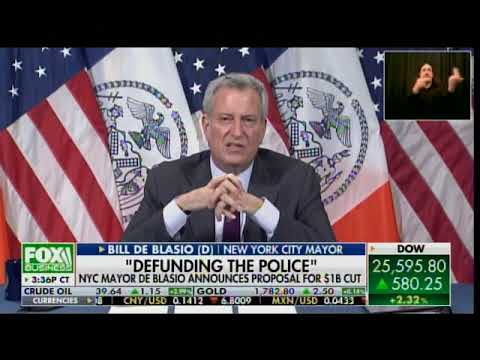 De Blasio Announces Proposal to Cut $1 Billion from NYC Police Department -- And Make NYC Unlivable