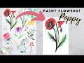 How to Paint Flowers with Acrylics | Poppy Tutorial