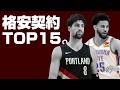 NBAのベスト契約TOP15！
