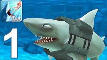 Hungry Shark - Gameplay Walkthrough Part 1 - Tutorial (Ios