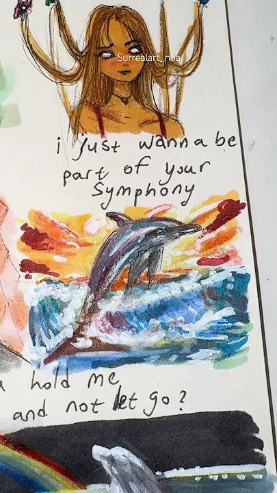 SYMPHONY- LYRICS ART 🐬🌈🌊#symphony #lyricsart #creative