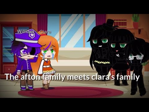 The afton family meets claras family // My au // Inspired by many people || First video ||Gacha Club