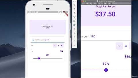 66  Flutter Tip Calculator   Finished User Interface  APP   Build a Flutter Tip Calculator App