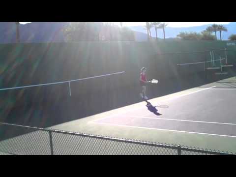 Nicole Playing Tennis