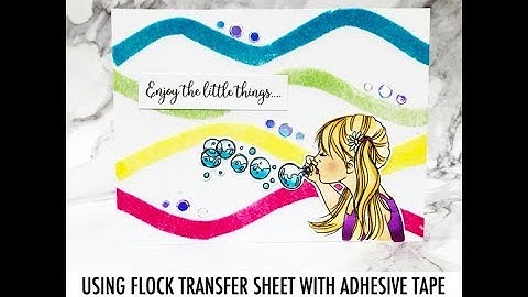 ScrappyScrappy: Using flock transfer sheet with adhesive tape