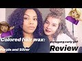 Temporary Color Hair Wax on Naturally Curly Hair: Mofajang Demo &amp; Review (Purple &amp; Silver)