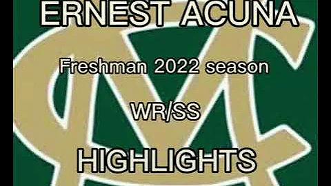 McCollum Highschool freshman Ernest Acuna Football Highlights 2022