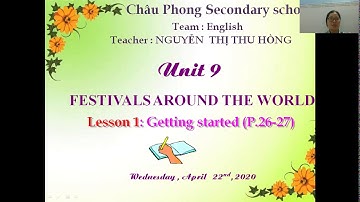 English 7. Unit 9: FESTIVALS AROUND THE WORLD. Lesson 1: Getting started. Gv: Nguyễn Thị Thu Hồng