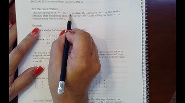 MAC1140 Lecture Sect 11.2 Systems of Linear Equations Matrices