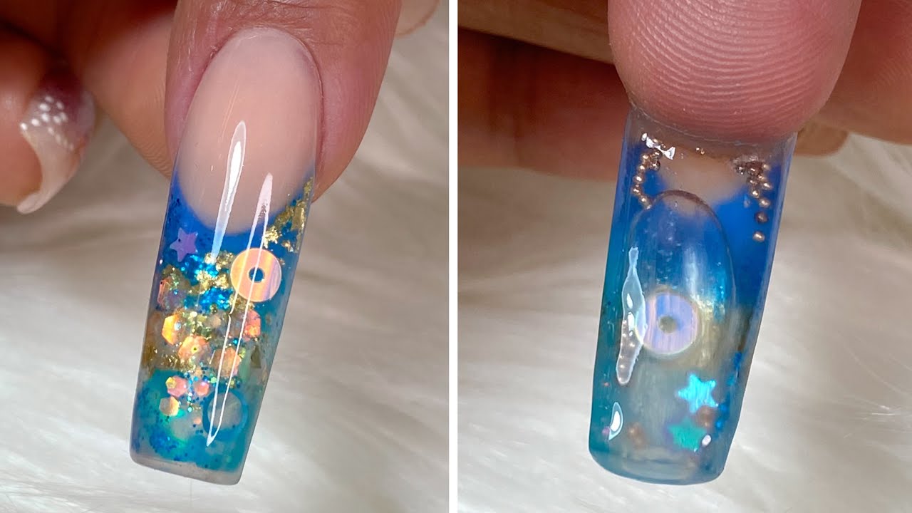UÑA PECERA/UÑAS ACUARIO-AQUARIUM🐠🌊 paso a paso bien explicado💅 - YouTube