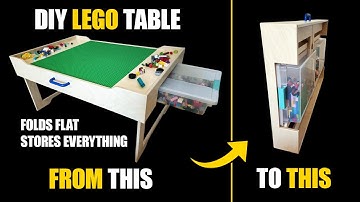DIY Folding Lego Table with Hidden Storage | Space-Saving Build