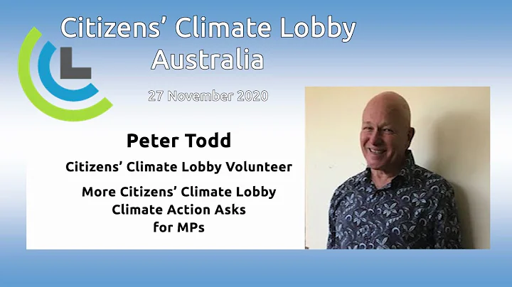Peter Todd.  More Citizens' Climate Lobby Climate Action Asks for MPs