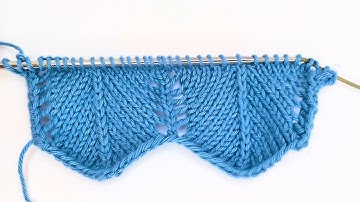 How to knit Chevron pattern (Zigzag, Wave)