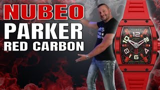 Nubeo Watch Review |  Parker Automatic Nube Watch Red Carbon