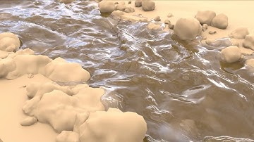 Houdini 18 river test || houdini liquid simulations