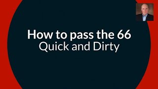 1 Hour Series 65/66 Exam Prep: Quick & Dirty Review(includes Series 65)