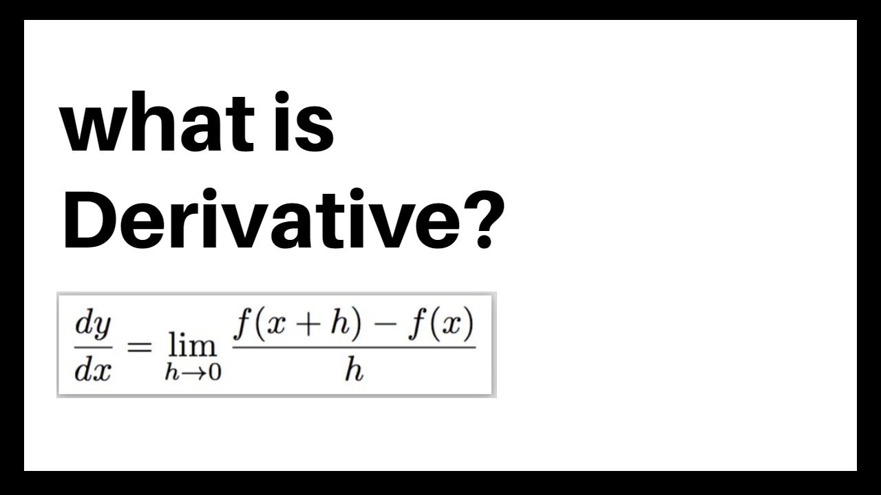 What Is A Derivative(HINDI)