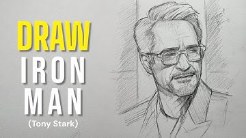How to Draw Tony Stark Step by Step | Tutorial for Beginners with English subtitle